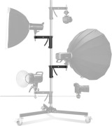 Zestaw 2 przesuwnych uchwytów z wytrzymałą głowicą obrotową do statywu