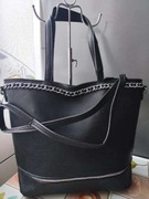 Czarna torba damska shopper A4 nowa z metką elegancka