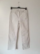 Białe spodnie,wysoki stan, szeroka nogawka, r. 42