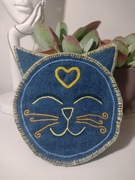 Saszetka kotek jeans Denim