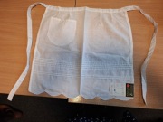 Fartuch  biały Fartuszek płótno Cepelia 35 x 39 cm