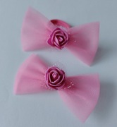 Kokardki do włosów tiulowe z tiulu spinka gumka I Komunia ślub wesele