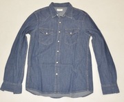 SHIRT koszula męska  jeansowa zatrzaski S/43