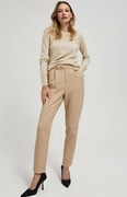 Top Secret_Rewelacyjne beżowe fajne spodnie do pracy _R.38_