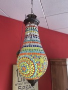 Lampa wiszącą kolorowa orientalna