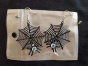 Kolczyki pajęczyny nowe halloween 