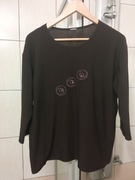 Bluzka damska brązowa koszulka tunika  XL