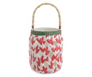 Lampion ceramiczny pleciony sweterek