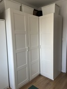 Szafa narożna biała pax 201cm wysokości + druga szafa mniejsza