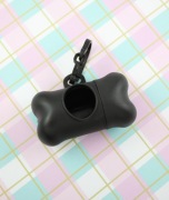 nowy pojemnik etui na woreczki odchody kupy czarny