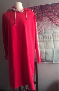Różowa malinowa bluza z kapturem tunika biust 100 xl