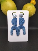 Kolczyki błękit z gliny polimerowej 