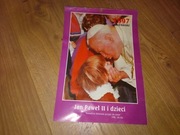 Kalendarz ścienny katolicki papieski papież Jan Paweł II i dzieci 1997