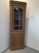 Witryna narożna drewniana