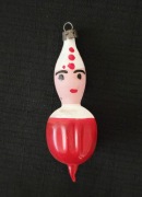 Bombka choinkowa pajacyk PRL Bombki na choinkę kształtki  retro vintage 