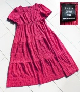 SHEIN curve ładna rozkloszowana w fuksji r.3XL