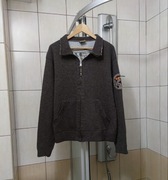 Sweter sweterek XXL męski brązowy kremowy Kejo wełniany wełna bluza hoodie