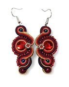 Kolczyki sutasz Nane Sutasz rękodzieło artystyczne 