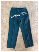 męskie spodnie garniturowe wełniane Armando L czarne wełna