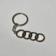 Breloczek Audi Logo Auto RS6 S6 A6 R8 TT Brelok Srebrny