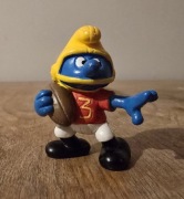 Schleich smerf smurf zawodnik rugby figurka model wycofany z 1980 r.