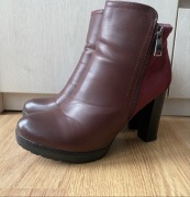 Bordowe botki r.41