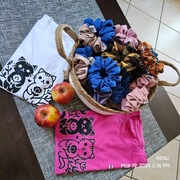 ZESTAW 5 GUMEK GUMKI DO WŁOSÓW AKSMITNE SCRUNCHIE GUMKA CZARNA 5pak