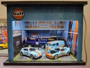 Diorama G-Fans Gulf 1:64 na Hot Wheels premium lub Mini GT i inne 1:64 