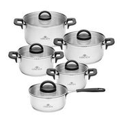 Zestaw garnków Gerlach Ambiente Plus, 10 elementów, stal nierdzewna