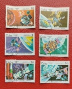 !!! KUBA  KOSMOS-SATELITY 6szt... KOMPLETNA _SERIA...KASOWANE*!!!