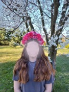 Opaska do włosów kwiatowa korona na panieński sesję zdjęciową cospaly