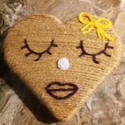 Serce ze sznurka handmade serduszko 