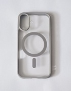 Etui/case przezroczyste z magsafe szare iPhone 16 