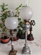 XIX wieczny klosz kula, od lampy oliwnej.