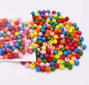 DREWNIANE KORALIKI KULKI 9 X 10 MM 100 SZT DREWNO