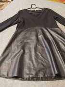 Nowa czarna rozkloszowana sukienka z kieszeniami Colori L 40 