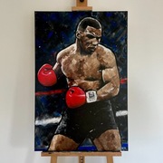 ErkyArt Mike Tyson Malowany ręcznie PŁÓTNO 90x60cm