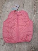 Kamizelka/ ocieplacz/ bezrękawnik dziewczęcy, różowy - rozm 80