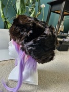 Czapka uszatka radziecka futro retro vintage