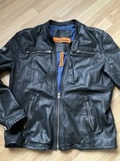 Superdry oryginalna męska czarna kurtka skórzana idealna kondycja na zamek