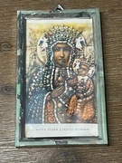 Obrazek Matki Boskiej Częstochowskiej z okresu PRL