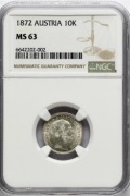 10 krajcarów 1872 NGC MS63
