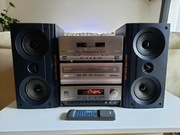 Wieża stereo Vintage Yamaha-2xkaseta/3xCD/amplituner/bluetooth/pilot orygin