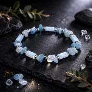 Piękna bransoletka akwamaryn