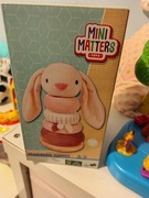 Drewniana Wieża Piramida do Układania pluszowe kółka MINI MATTERS Królik