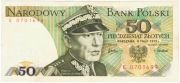 50 zł złotych 1975 seria E 0701699 st. ok. 3 Szparło L6