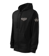 DEAMONOLITH bluza z kapturem rozpinana czarna z logo rozmiar L