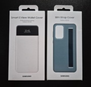 Dwa nowe etui Samsung A33 5G Smart S View Wallet Cover, Slim Strap Cover