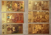 Banknoty pozłacane 24karaty
