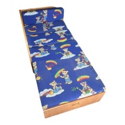 Łóżko dziecięce 170 cm składane – miś, chmurki, tęcza